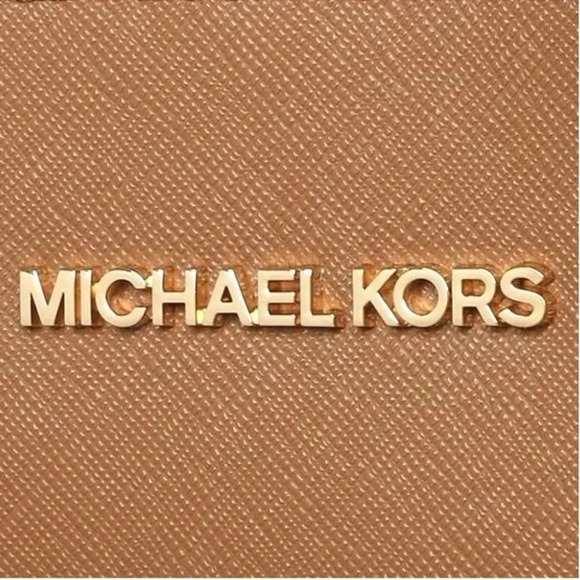 Michael Kors Large Charlotte Tote Bag Luggage Leather Luggage Brown - Picture 12 of 14